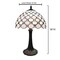 Stone Pattern Genuine Stained Glass Shade & Lamp Base - Perfect for a Living Room, Bedroom, Office, & More